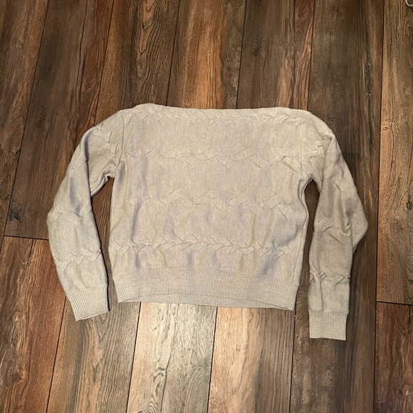 Babaton ecru merino wool boatneck sweater - Picture 4 of 15